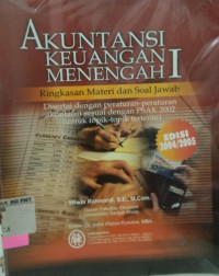 Image of AKUNTANSI KEUANGAN MENENGAH I  : RIGNKASAN MATERI DAN SOAL JAWAB